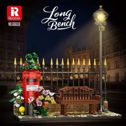 Reobrix 66610 Long Bench Xếp hình lắp ráp ghép mô hình hộp thư người anh