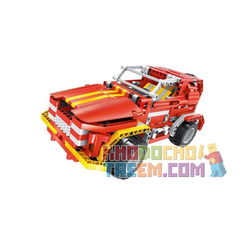 QIHUI 8002 non  XE ĐỊA HÌNH MÀU LỬA bộ đồ chơi xếp lắp ráp ghép mô hình  RAGING FIRE Kỹ Thuật Công Nghệ Cao Mô Hình Phương Tiện 472 khối