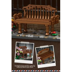Reobrix 66610 Long Bench Xếp hình lắp ráp ghép mô hình hộp thư người anh