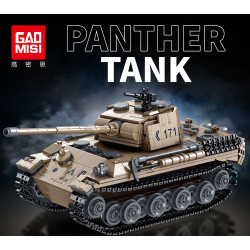 GAOMISI T2138 Panther Tank Xếp hình lắp ráp ghép mô hình Xe tăng Panther