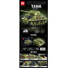 GAOMISI T2139 Sherman Tank Xếp hình lắp ráp ghép mô hình xe tăng Sherman