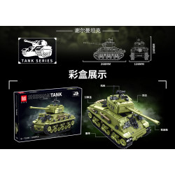 GAOMISI T2139 Sherman Tank Xếp hình lắp ráp ghép mô hình xe tăng Sherman