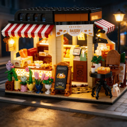 GAOMISI T2133 Bakery Xếp hình lắp ráp ghép mô hình tiệm bánh