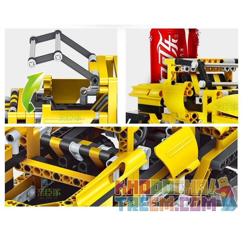 QIHUI 8003 non  XE ĐỊA HÌNH MÀU VÀNG bộ đồ chơi xếp lắp ráp ghép mô hình  MIGHTY TORRENT Kỹ Thuật Công Nghệ Cao Mô Hình Phương Tiện 423 khối