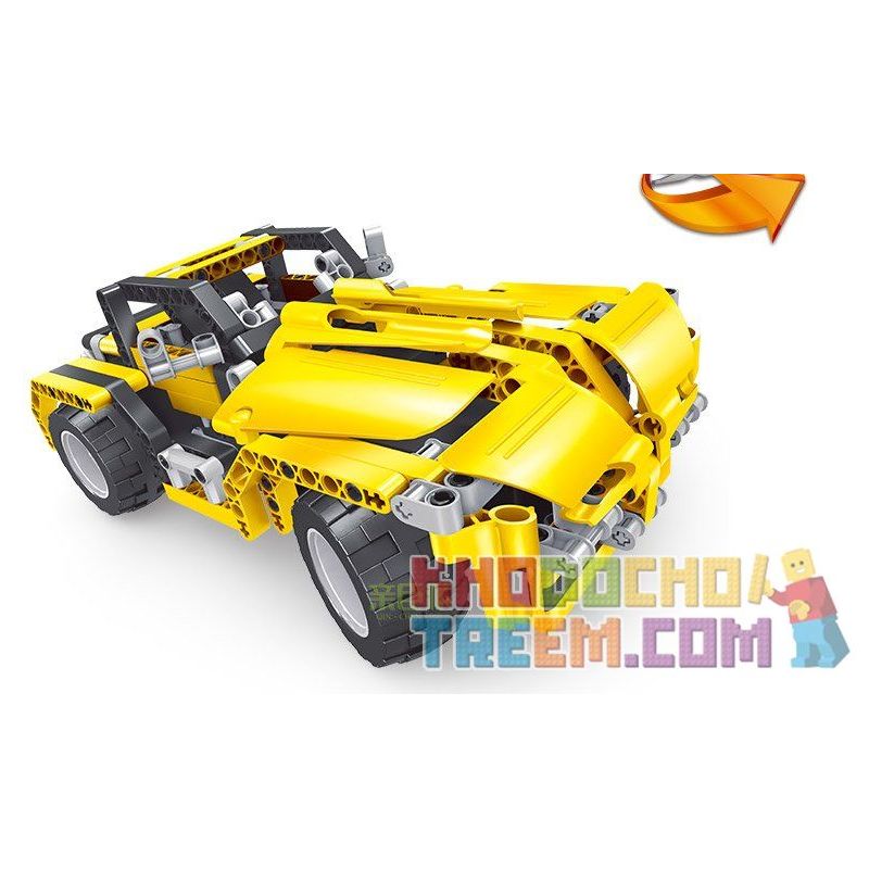 QIHUI 8003 non  XE ĐỊA HÌNH MÀU VÀNG bộ đồ chơi xếp lắp ráp ghép mô hình  MIGHTY TORRENT Kỹ Thuật Công Nghệ Cao Mô Hình Phương Tiện 423 khối