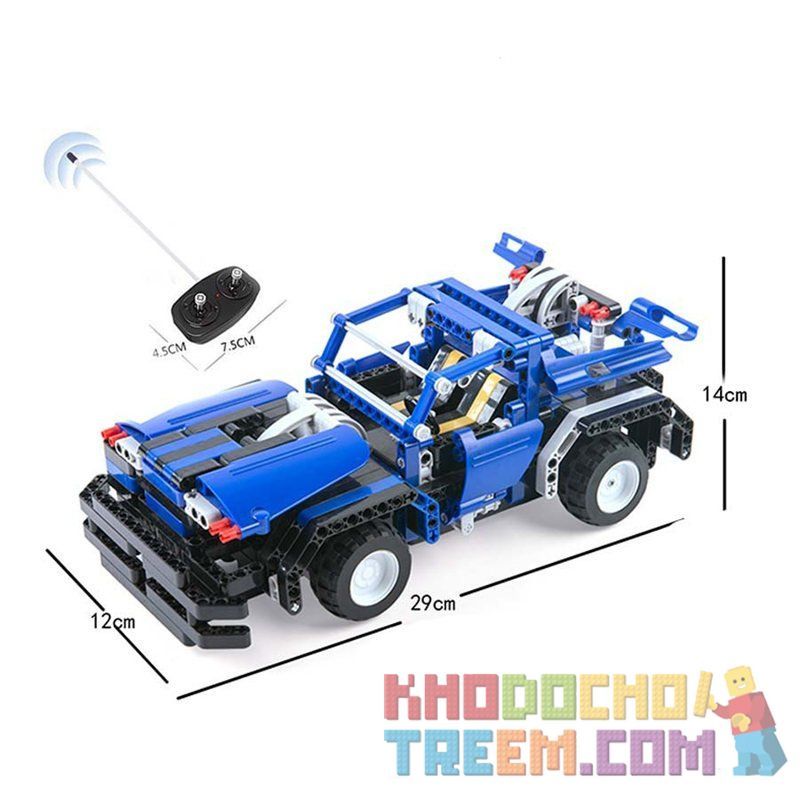 QIHUI 8005 non  XE ĐỊA HÌNH MÀU XANH BIỂN bộ đồ chơi xếp lắp ráp ghép mô hình  FLASH Kỹ Thuật Công Nghệ Cao Mô Hình Phương Tiện 445 khối