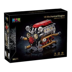 wisdom MG71 V8 Mechanical Engine Xếp hình lắp ráp ghép mô hình Mẫu động cơ V8