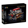 wisdom MG71 V8 Mechanical Engine Xếp hình lắp ráp ghép mô hình Mẫu động cơ V8