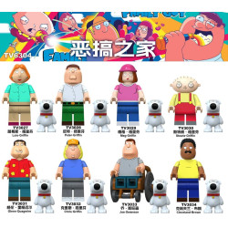 TV TV6304 TV TV3027 TV TV3028 TV TV3029 TV TV3030 TV TV3031 TV TV3032 TV TV3033 TV TV3034 Family Guy Xếp hình lắp ráp ghép mô hình Gia Đình Chàng Trai 8 nhân vật nhỏ