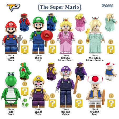 TP TP1059 TP TP478 TP TP479 TP TP480 TP TP481 TP TP482 TP TP483 TP TP484 TP TP485 Super Mario Xếp hình lắp ráp ghép mô hình Nhân vật Super Mario 8 loại