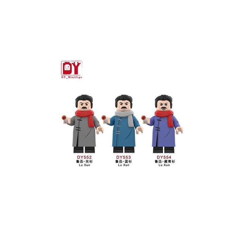 DY_Minifigs DY552 DY_Minifigs DY553 DY_Minifigs DY554 Xếp hình lắp ráp ghép mô hình Lỗ Tấn minifigures 3 loại