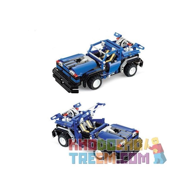 QIHUI 8005 non  XE ĐỊA HÌNH MÀU XANH BIỂN bộ đồ chơi xếp lắp ráp ghép mô hình  FLASH Kỹ Thuật Công Nghệ Cao Mô Hình Phương Tiện 445 khối