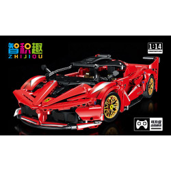 wisdom MG36 Xếp hình lắp ráp ghép mô hình siêu xe Ferrari FXX