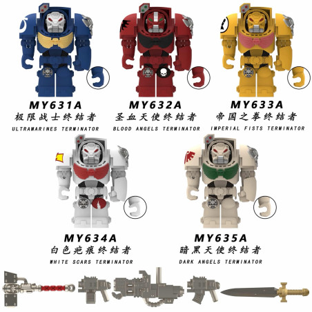 unknown MY631A unknown MY632A unknown MY633A unknown MY634A unknown MY635A Warhammer 40,000 Xếp hình lắp ráp ghép mô hình Warhammer 40.000 5 nhân vật nhỏ