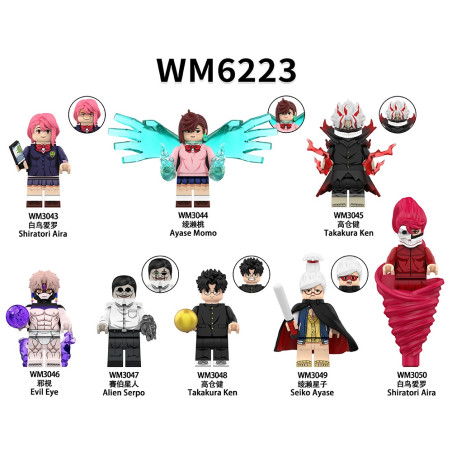 WM WM6223 WM WM3043 WM WM3044 WM WM3045 WM WM3046 WM WM3047 WM WM3048 WM WM3049 WM WM3050 Xếp hình lắp ráp ghép mô hình Daredevil Party 8 loại nhân vật nhỏ