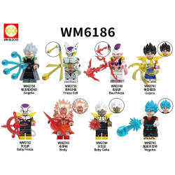 WM WM6186 WM WM2738 WM WM2739 WM WM2740 WM WM2741 WM WM2742 WM WM2743 WM WM2744 WM WM2745 Xếp hình lắp ráp ghép mô hình Dragon Ball minifigures 8 loại