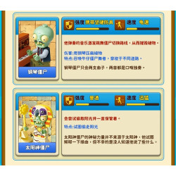 GUDI 60037 Xếp hình lắp ráp ghép mô hình Plants vs. Zombies: Minifigures Blind Box Phiên bản thứ 8