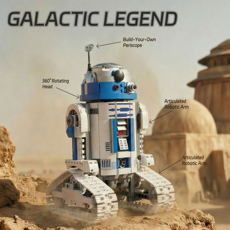 Amaing block 70002 Galactic Fixed Robot Xếp hình lắp ráp ghép mô hình Robot sửa chữa Galaxy
