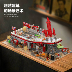 Xbert 66139 Xếp hình lắp ráp ghép mô hình Fallout: Nhà hàng tên lửa đỏ