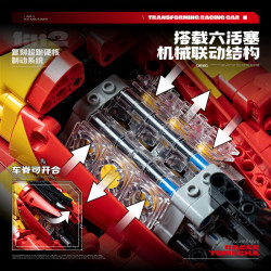 EIKEE Y14001 Xếp hình lắp ráp ghép mô hình Xe thể thao LE Le Mans, nhện cơ khí 1:14