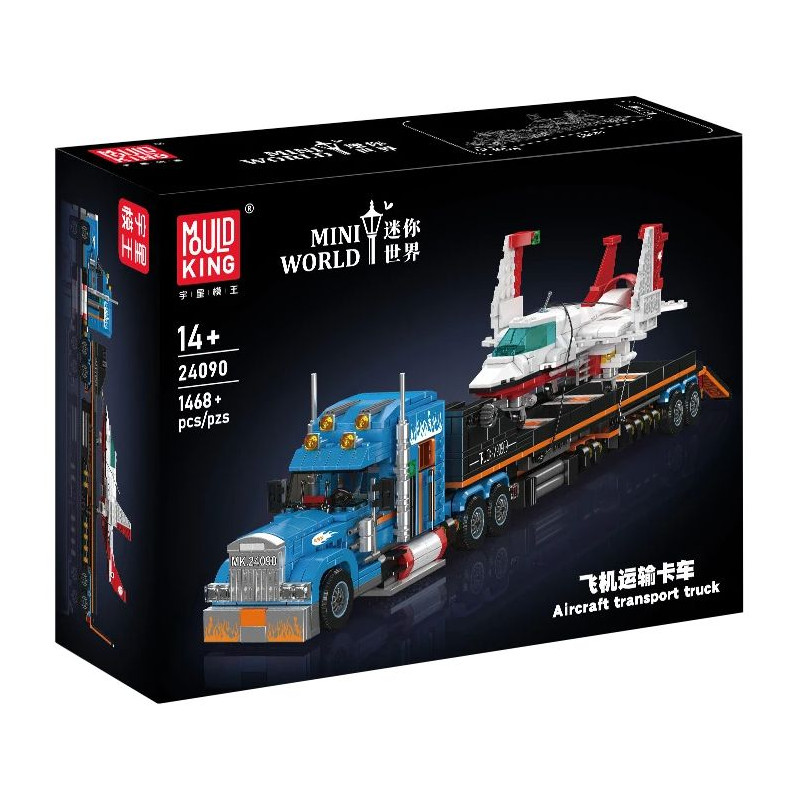 MouldKing 24090 Aircraft Transport Truck Xếp hình lắp ráp ghép mô hình Mini World: Xe tải vận chuyển máy bay