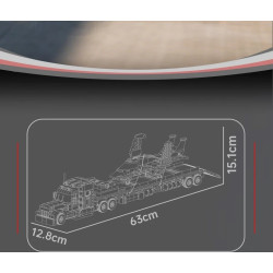 MouldKing 24090 Aircraft Transport Truck Xếp hình lắp ráp ghép mô hình Mini World: Xe tải vận chuyển máy bay