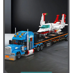 MouldKing 24090 Aircraft Transport Truck Xếp hình lắp ráp ghép mô hình Mini World: Xe tải vận chuyển máy bay