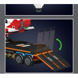 MouldKing 24090 Aircraft Transport Truck Xếp hình lắp ráp ghép mô hình Mini World: Xe tải vận chuyển máy bay