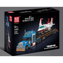 MouldKing 24090 Aircraft Transport Truck Xếp hình lắp ráp ghép mô hình Mini World: Xe tải vận chuyển máy bay