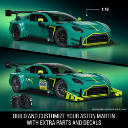 Mattel Brick Shop JLF51 Hot Wheels ’24 Aston Martin Vantage Gt3 Xếp hình lắp ráp ghép mô hình Elite Hot Wheels 24 Aston Martin Vantage GT3 1:16