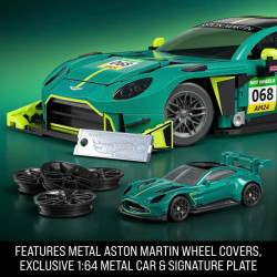 Mattel Brick Shop JLF51 Hot Wheels ’24 Aston Martin Vantage Gt3 Xếp hình lắp ráp ghép mô hình Elite Hot Wheels 24 Aston Martin Vantage GT3 1:16