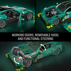 Mattel Brick Shop JLF51 Hot Wheels ’24 Aston Martin Vantage Gt3 Xếp hình lắp ráp ghép mô hình Elite Hot Wheels 24 Aston Martin Vantage GT3 1:16