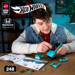Mattel Brick Shop JHF62 Hot Wheels Custom ’90 Honda Civic Ef Xếp hình lắp ráp ghép mô hình Speed ​​Class Hot Wheels Custom '90 Honda Civic EF 1:32