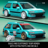 Mattel Brick Shop JHF62 Hot Wheels Custom ’90 Honda Civic Ef Xếp hình lắp ráp ghép mô hình Speed ​​Class Hot Wheels Custom '90 Honda Civic EF 1:32