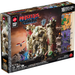Mattel Brick Shop JMB32 Masters of the Universe Battle of Castle Grayskull Xếp hình lắp ráp ghép mô hình He-Man: Trận chiến vỏ xám