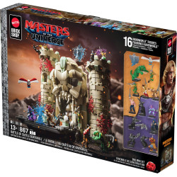 Mattel Brick Shop JMB32 Masters of the Universe Battle of Castle Grayskull Xếp hình lắp ráp ghép mô hình He-Man: Trận chiến vỏ xám