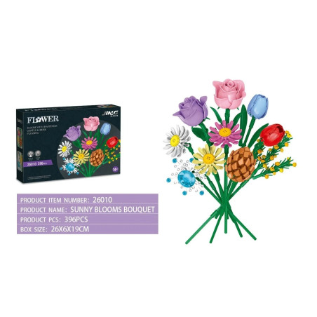 Fine bricks 26010 Sunny Blooms Bouquet Xếp hình lắp ráp ghép mô hình bó hoa mặt trời