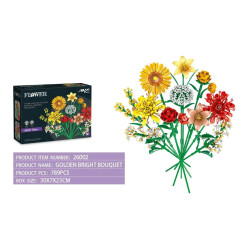 Fine bricks 26002 Golden Bright Bouquet Xếp hình lắp ráp ghép mô hình Bó hoa vàng rực rỡ