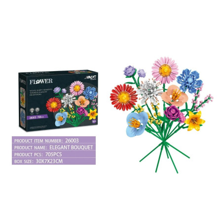 Fine bricks 26003 Elegant Bouquet Xếp hình lắp ráp ghép mô hình bó hoa thanh lịch