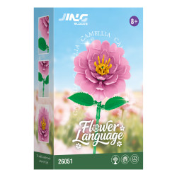 Fine bricks 26051 Flower Language Xếp hình lắp ráp ghép mô hình 9 loại hoa hướng dương ấm áp: clematis, purslane, kim ngân hoa, hoa oải hương, hoa nhài, Goldenrod, hoa trà, hoa sen, nghệ tây