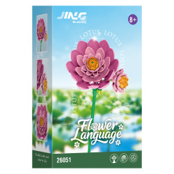 Fine bricks 26051 Flower Language Xếp hình lắp ráp ghép mô hình 9 loại hoa hướng dương ấm áp: clematis, purslane, kim ngân hoa, hoa oải hương, hoa nhài, Goldenrod, hoa trà, hoa sen, nghệ tây