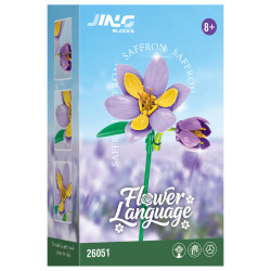 Fine bricks 26051 Flower Language Xếp hình lắp ráp ghép mô hình 9 loại hoa hướng dương ấm áp: clematis, purslane, kim ngân hoa, hoa oải hương, hoa nhài, Goldenrod, hoa trà, hoa sen, nghệ tây