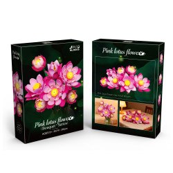 Fine bricks 26216 Pink Lotus Flower Xếp hình lắp ráp ghép mô hình Bó hoa bột