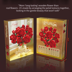 Fine bricks 26251 Burning Love Xếp hình lắp ráp ghép mô hình bó hoa tình yêu nồng nàn