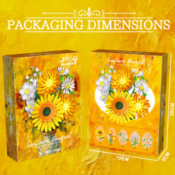 Fine bricks 26212 Sunflower Bouquet Xếp hình lắp ráp ghép mô hình Bó hoa mùa thu