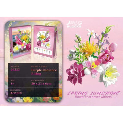 Fine bricks 26233 Purple Radiance Rising Xếp hình lắp ráp ghép mô hình Bó hoa rạng rỡ vần tím