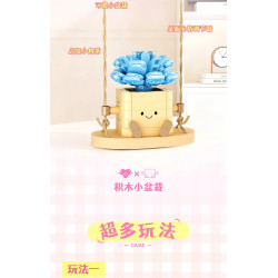 toy generation 8869 Xếp hình lắp ráp ghép mô hình Chậu Cây Đu Đưa Dễ Thương 8 Loại