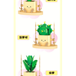 toy generation 8869 Xếp hình lắp ráp ghép mô hình Chậu Cây Đu Đưa Dễ Thương 8 Loại