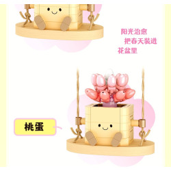 toy generation 8869 Xếp hình lắp ráp ghép mô hình Chậu Cây Đu Đưa Dễ Thương 8 Loại