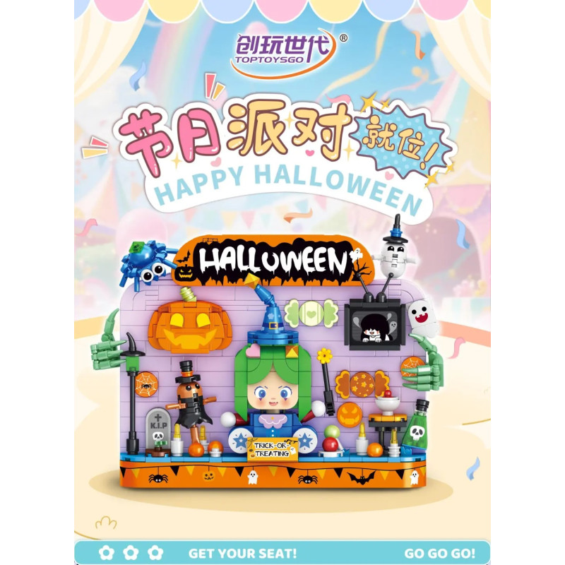 toy generation 36090 Xếp hình lắp ráp ghép mô hình Bữa tiệc chủ đề Halloween